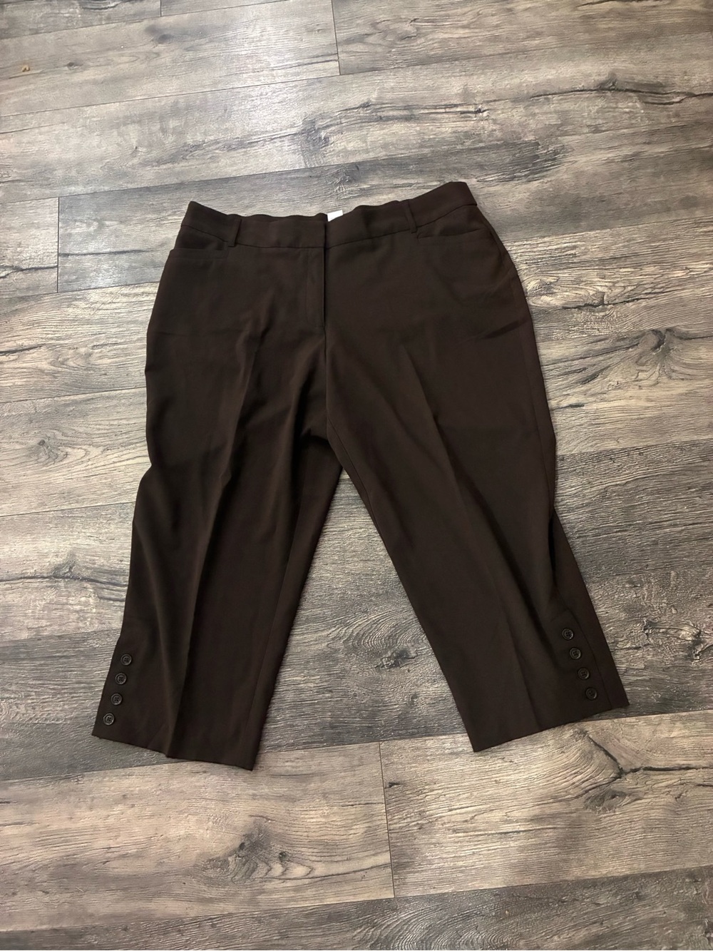 Counterparts Dark Brown Cropped Dress Capris